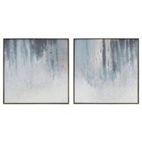 Dyan - Blue/White - Wall Art Set (2/CN)